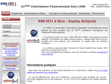 Tablet Screenshot of ihm2011.unice.fr